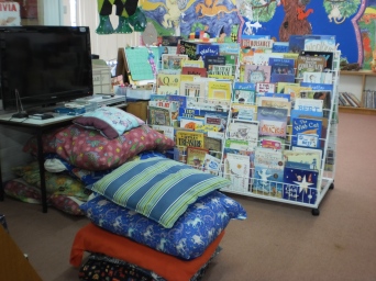 We have a cosy place to share a book or watch a movie