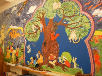 We have a wonderful mural in our library